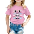 thumbnail image 1 of XDZJLR T-Shirts Filles Enfants Graphique de Pâques Coupe Ample Manches Courtes Col Rond pour Garçons 12-13 Ans, 1 of 4