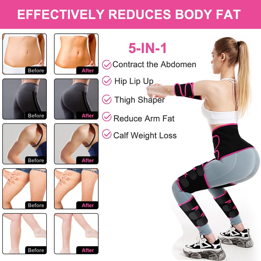 APPIE 5 Pcs Waist Trainer Waist Thigh Belt for Women Butt Lifter Adjustable Hip Enhancer Sauna Slimming Body Shaper for Women Fitness Workout Slimming