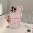 thumbnail image 6 of Pink Leopard Love Heart Letters Clear Soft  for iPhone Case (Pink,iPhone 13 Pro Max), 6 of 6