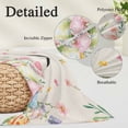 thumbnail image 3 of Easter Body Pillow Covers 20"x54", Country Spring Rabbit Feet Eggs Botanical Flowers Soft Brushed Microfiber Breathable Throw Pillow Covers, Decorative Pillowcase with Zipper for Couch Sofa Bedroom, 3 of 9