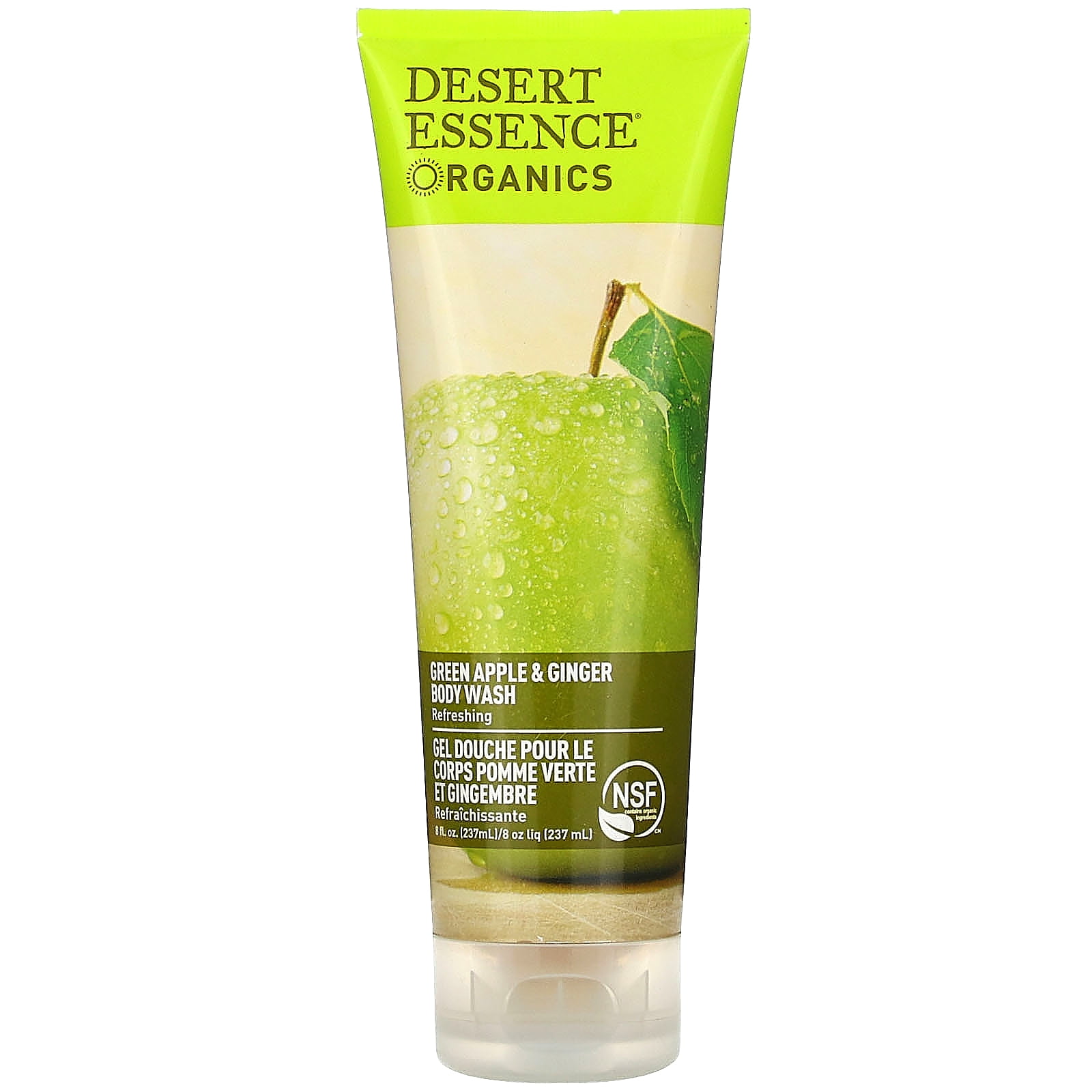 Desert Essence Organics, Body Wash, Green Apple & Ginger, 8 fl oz (237