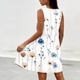 thumbnail image 6 of VBVC Women's Floral Sleeveless Tank Dress,V-Neck Empire Waist Swing Dress For Women,Ladies Casual Loose Fit Summer Dress with Pockets,Multicolor,S-2XL, 6 of 8