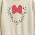 thumbnail image 2 of Disney - Christmas Lights Minnie Head - Women's Oversized Fleece Crew Sweatshirt, 2 of 4