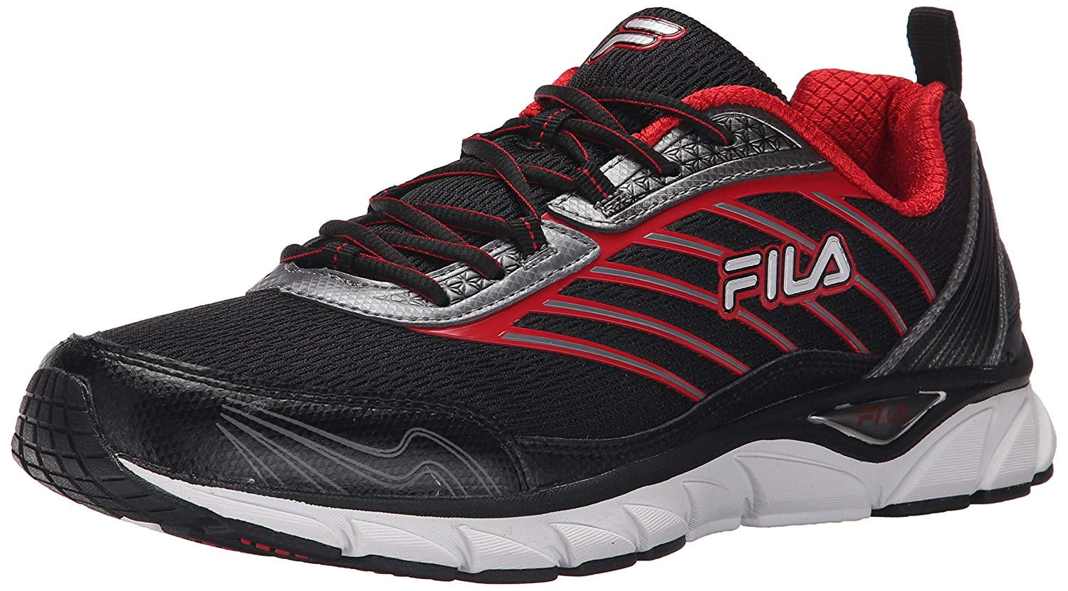 Fila Mens Forward Running Shoes 1SR20739-005 Black Dark Silver Red ...