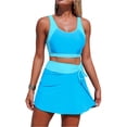 thumbnail image 2 of Women High Waisted Bikini Sets Color Block Swimsuits Two Piece Bathing Suit 2026 Blue L, 2 of 7