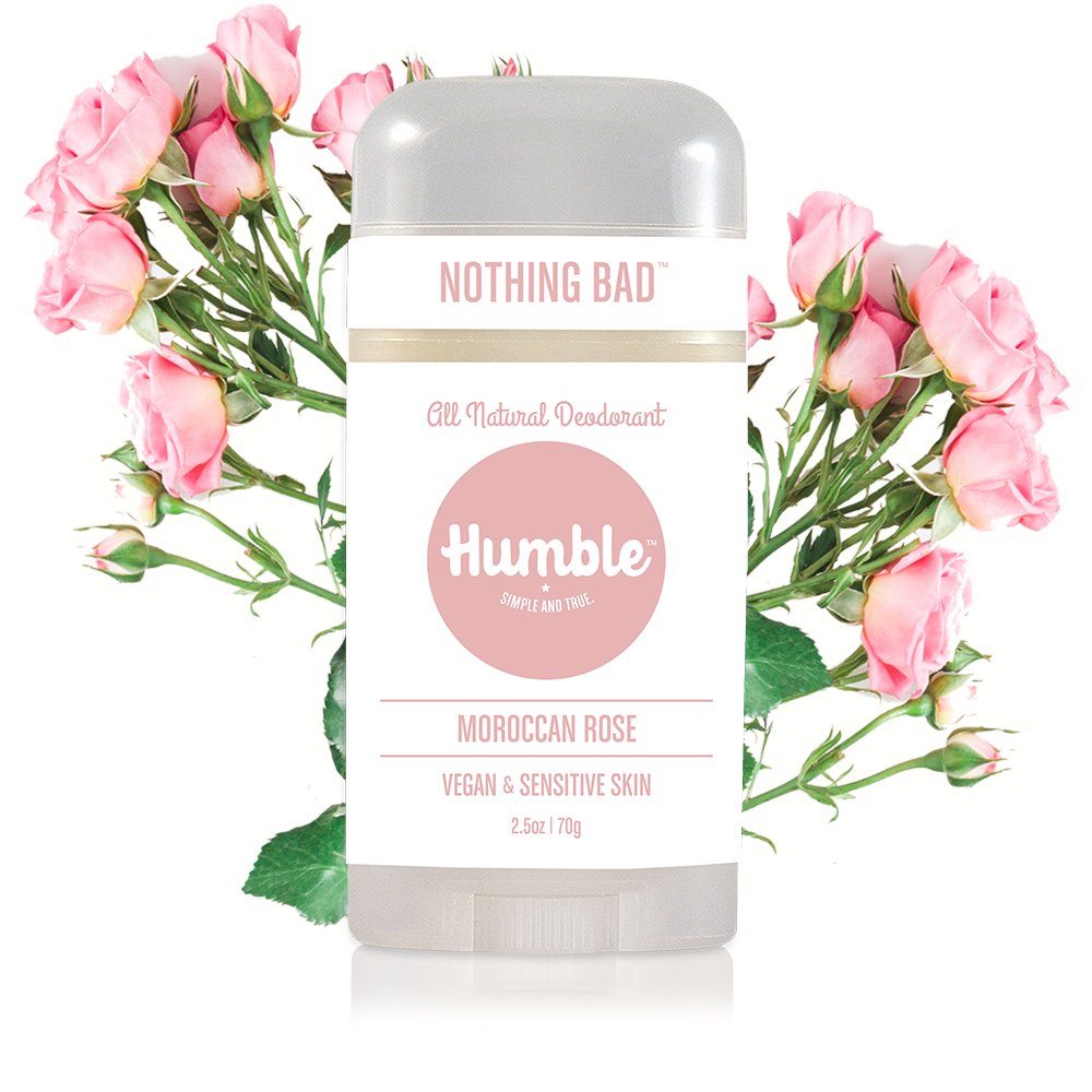 Humble Brands Natural Deodorant, Vegan & Sensitive Skin Moroccan Rose