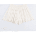 thumbnail image 4 of HH TRAF Verano Moda Femenina Diseño Plisado Cintura Elástica Pantalones Cortos Casuales Mujer Chic Bordado Agujero Decorado Mini Pantalones Cortos Mujer, 4 of 4