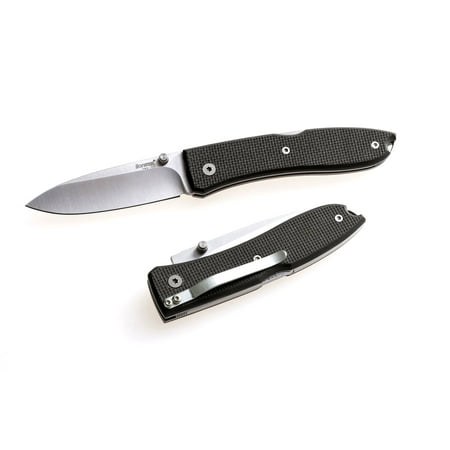 LionSteel Knives Opera Lockback 8800 BK AISI D2 Semi-Stainless & Black G10 Pocket Knife