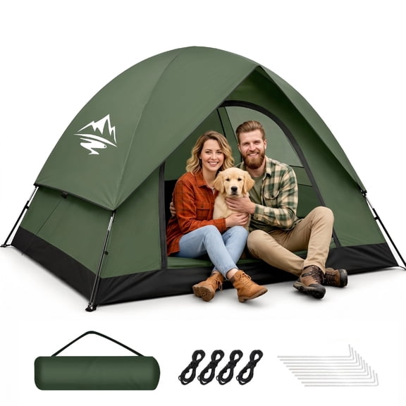 Purebox Camping Tent 3-4 Person Waterproof Windproof Outdoor Hiking Shelter with Rainfly