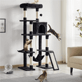 thumbnail image 3 of Renwick Multilevel 63inch Cat Tree Tower for Kitchens, Black, 3 of 6
