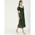 thumbnail image 3 of Moomaya Printed Viscose Rayon Summer Dress, Square Neck Smocked Long Dress, 3 of 8