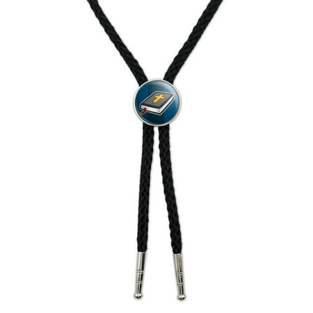 - Bible with Cross Christian Religious Western Southwest Cowboy Necktie Bow Bolo Tie