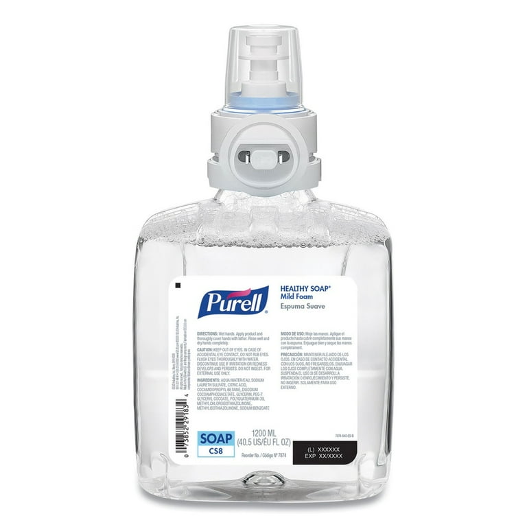 Professional HEALTHY SOAP Mild Foam, Fragrance-Free, 1,200 mL, For CS8 Dispensers, 2/Carton Professional HEALTHY SOAP Mild Foam, Fragrance-Free, 1,200 mL, For CS8 Dispensers, 2/Carton