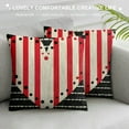 thumbnail image 3 of PHYHOO Valentines Day Pillow Covers Valentines Day Decor Black White Stripes Dots Red Love Heart Decorative Outdoor Throw Pillows Cushion Covers Rustic Decor for Couch Sofa Bed, 3 of 5