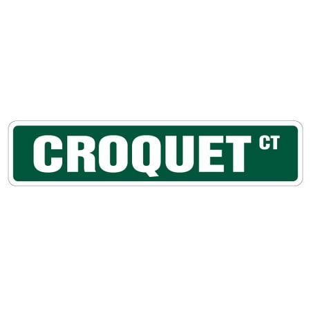 Player Street Sign - CROQUET Street Sign set mallet balls player signs | Indoor/Outdoor | 24