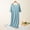 Blue, variant on Naittoop Women's Soft Nightgown Frilly Sleep Dress Summer Short Sleeve Crewneck Comfy Midi Sleepwear