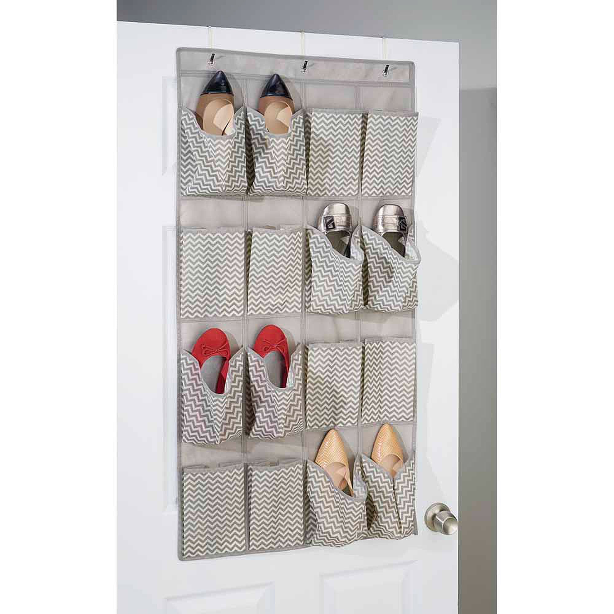 interdesign Axis overTheDoor Shoe Organizer, Chevron