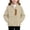 Beige, variant on Kids Sherpa Fleece Stand Collar Zip Jackets Unisex Warm Outer Coat with Side Hand Pockets