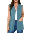 thumbnail image 3 of NSLGXD Women's Sleeveless Open Front Vests V Neck Loose Fit Cardigans with Pockets Lightweight Casual Solid Color Waistcoats S-3XL, 3 of 10