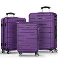 thumbnail image 1 of Sunbee Ensemble de 3 Valises, Valise Rigide en ABS avec Serrure TSA, Légère et Résistante, à Roulettes Multidirectionnelles, Violette, 1 of 7