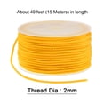 thumbnail image 2 of Unique Bargains Nylon Beading Thread Cord 2mm Extra Strong Braided Nylon String for Necklace Crafting 15M/49 Feet, Golden, 2 of 5