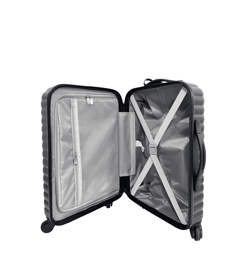 Protege 20Inch Hardside ABS Upright Luggage with 100% ABS Rich Black