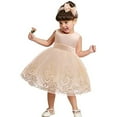 thumbnail image 2 of Vestido de encaje para niña pequeña SDJMa, vestido de fiesta con lazo y tutú con tocado, 2 of 6