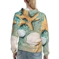 thumbnail image 7 of Wukai Starfish And Seashell Print Womens Hoodies Fleece Sweatshirts Long Sleeve Sweaters Pullover Fall Outfits Winter Clothes-Small, 7 of 7