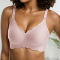 thumbnail image 2 of Fiaer Jelly Bras for Women with Support Wireless Seamless Oversized T-Shirt Bra No Underwire Full Coverage Comfort Bra Pink XL, 2 of 9