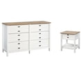 thumbnail image 1 of Ensemble de Chambre 2 Pcs avec Commode et Table de Chevet en Blanc Doux, 1 of 21