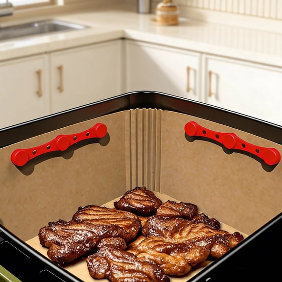 1 Set Clearance Under $5 Set Air Fryer Magnet Silicone Cover Set Magnet Clip For Kitchen, Silica Gel Silicone Red