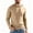 Khaki, variant on Men's Slim Fit Athletic Pullover Hoodie, Long Sleeve Solid Workout Gym Hooded Sweatshirt with Kangaroo Pocket for Sports Daily Wear