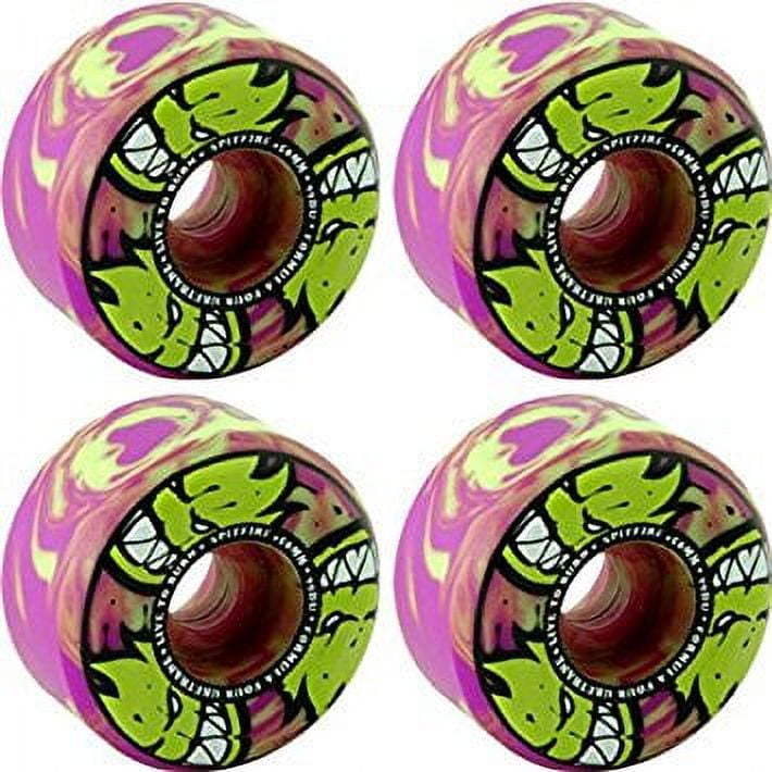 Spitfire F4 Afterburner Conical Full Wheels Set Green Purple