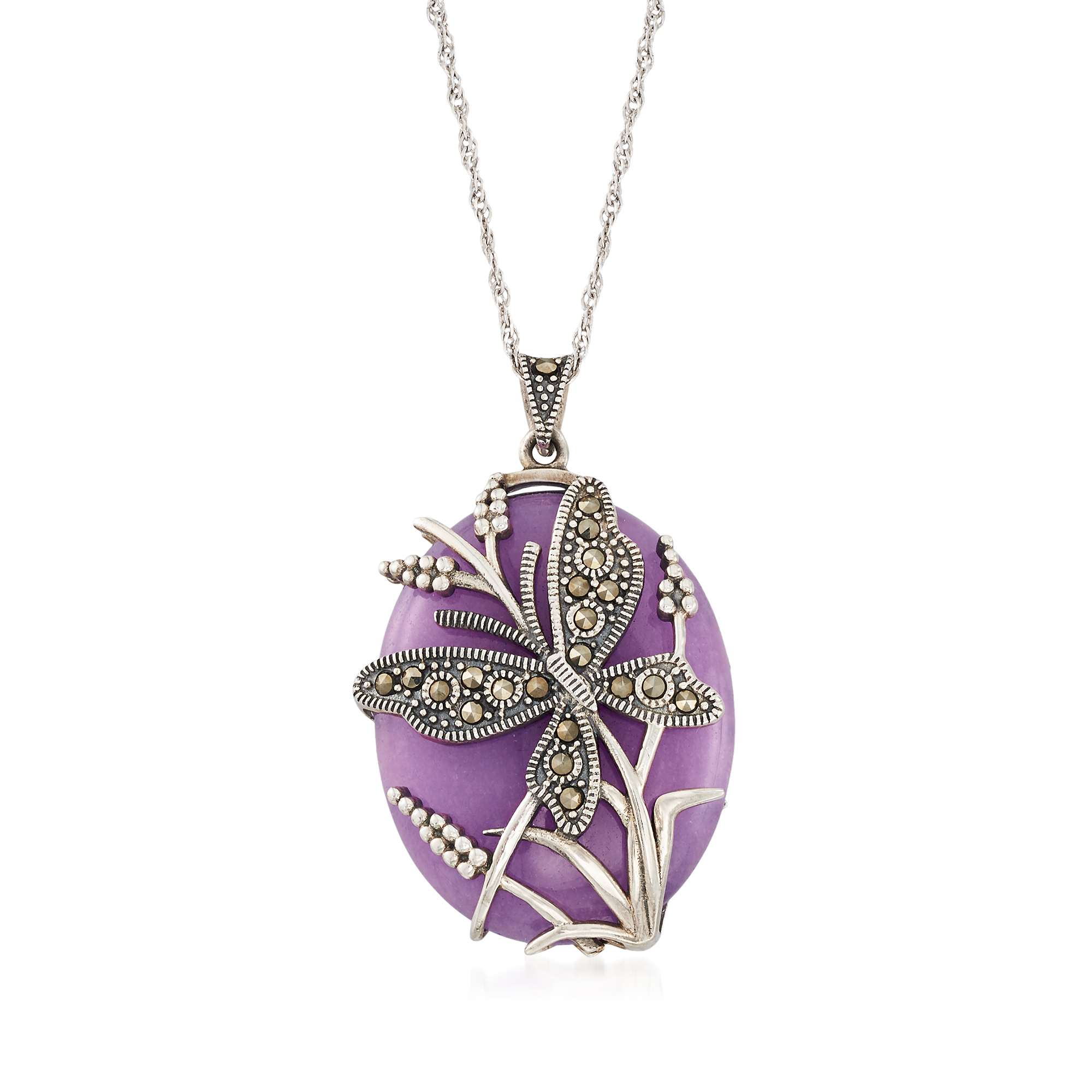 Ross-Simons 30x25mm Purple Agate and 