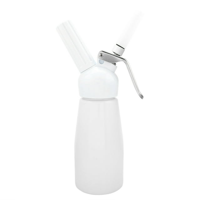 Batidor de nata, dispensador de nata batida portátil de aluminio rojo de 250 ml, muy recomendado