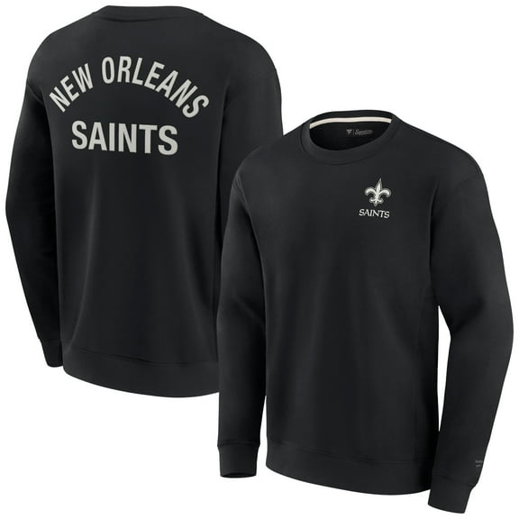 Unisex Fanatics Black New Orleans Saints Elements Super Soft Pullover Sweatshirt
