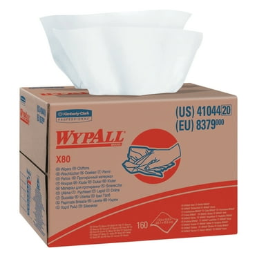 X80 Cloths, Hydroknit, Brag Box, White, 12 1/2 X 16 4/5, 160/box | Bundle of 5 Cartons
