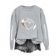 thumbnail image 1 of Ailaofu Football Sweatshirts for Women Oversized Crewneck Sweatshirt Cute Crewnecks Holiday Long Sleeve Rugby Sweat Shirts, 1 of 4