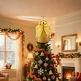thumbnail image 4 of cpengpj Gold Christmas Dog Angel Tree Topper Lighted with Warm White LED, Adjustable Brightness Star Decoration for Holiday Festivities, 4 of 6