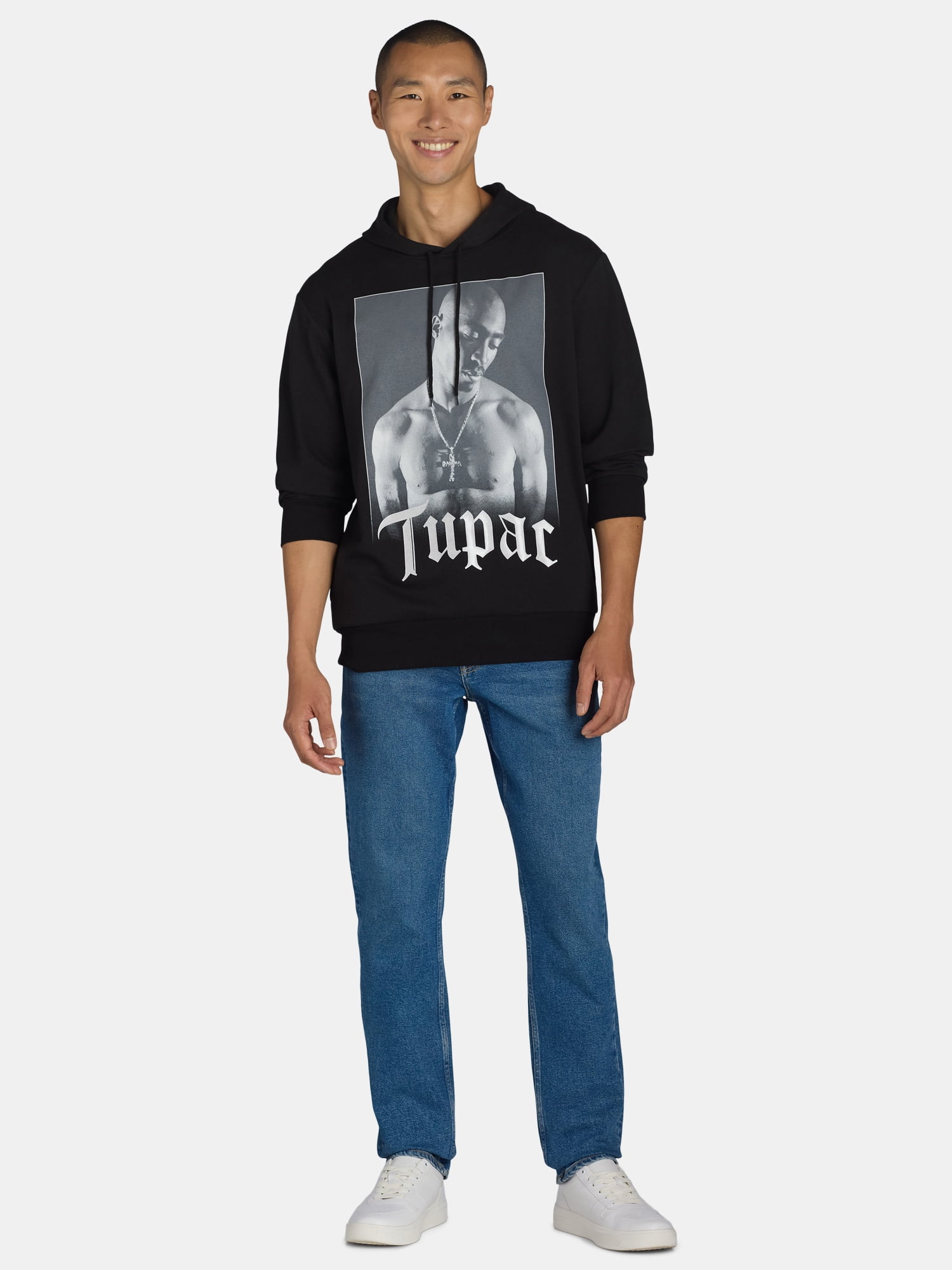 Tupac Men's & Big Men's Old English Graphic Print Fleece Hoodie, Sizes XS-3XL