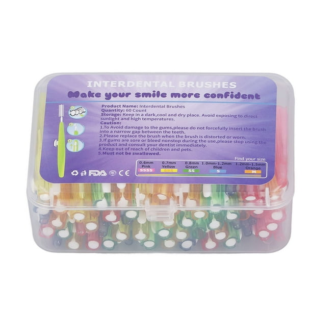 Cepillo interdental Jadeshay 60 piezas ortodoncia Hilo dental cepillo dental
