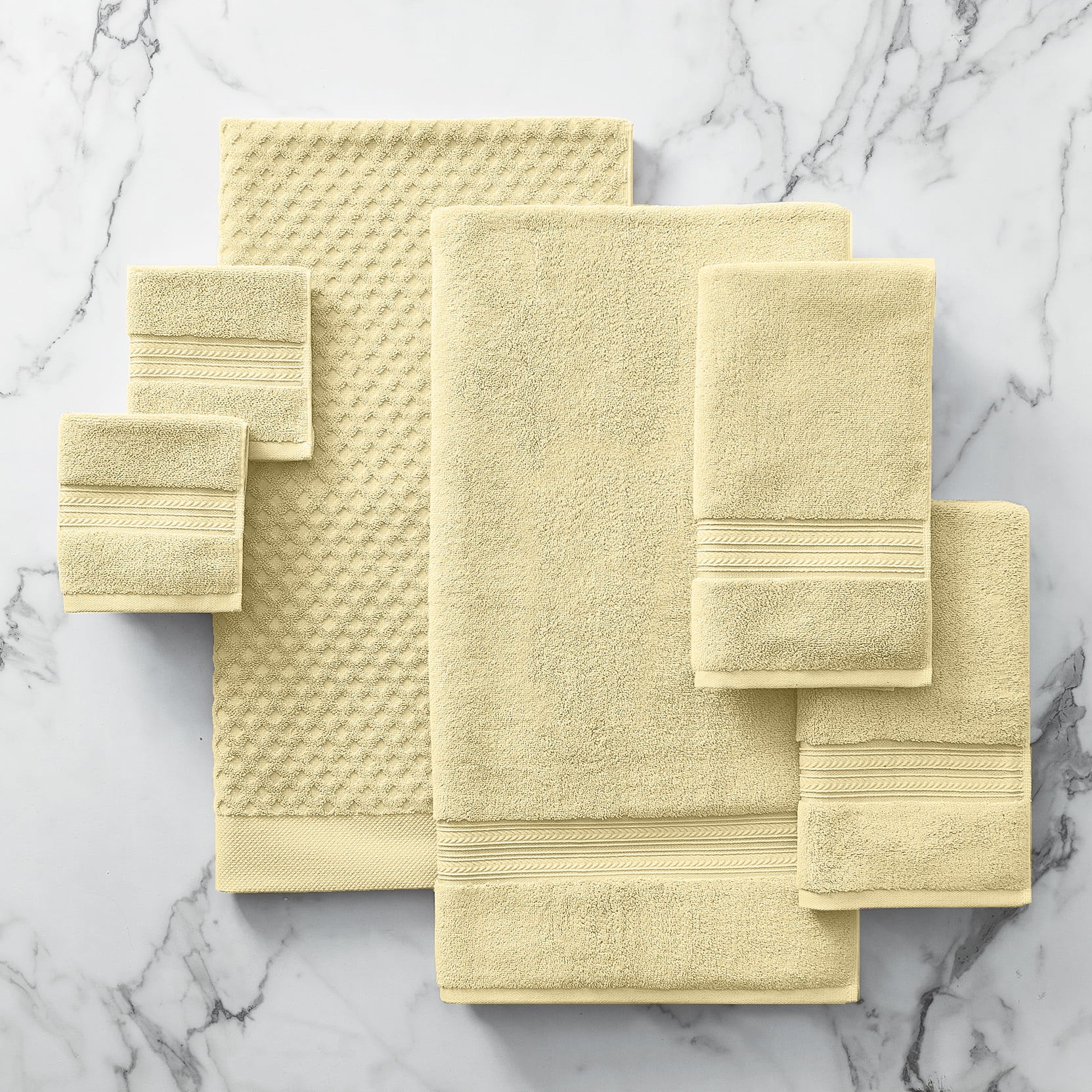 Better Homes and Gardens Thick and Plush Hand Towel, Yellow Sunrise