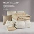 thumbnail image 5 of Cotton Bedding Set 10 PCS Queen Luxury Jacquard Comforter Set Ivory,Comforter Set, 5 of 21