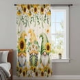 thumbnail image 3 of Spring Gnomes Sheer Curtains 84 Inches Long, Retro Botanical Flowers Leaves Butterfly Light Filering Curtains, Breathable Simi Curtain Privacy Drapes for Living Room Bedroom Window Treatment, 3 of 9