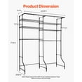 thumbnail image 4 of KFFKFF Storage Racks Above Washer and Dryer, 6-Level Laundry Room Drying Stand with Hanging Rod and Hooks, Dual Row Adjustable Space Optimizer, Ideal for Laundry Room Storage & Arrangement, Black, 4 of 9