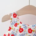 thumbnail image 5 of Toddler Girl Dress Big Bow in Back Floral Print Sleeveless Flower Sundress with Sun Hat Baby Summer Sets (18 Months, Red-Floral), 5 of 7