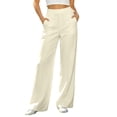 thumbnail image 2 of MLCDZ High Waisted Work Pants for Women Business Casual Lightweight Breathable Dress Pants with Multiple Pockets Office Daily Commute Trousers, 2 of 7