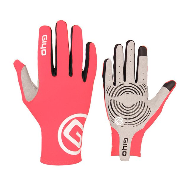 1 Pair Sensitive Riding Gloves Full Finger Well Fitted Shock Absorption Pad Bike Gloves For Cycling