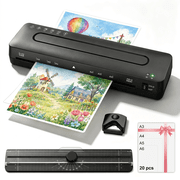 Crenova A3 Laminator Machine, Hot & Cold Thermal Laminating with 20 Sheets, Paper Trimmer & Corner Rounder for Home Office School Supplies