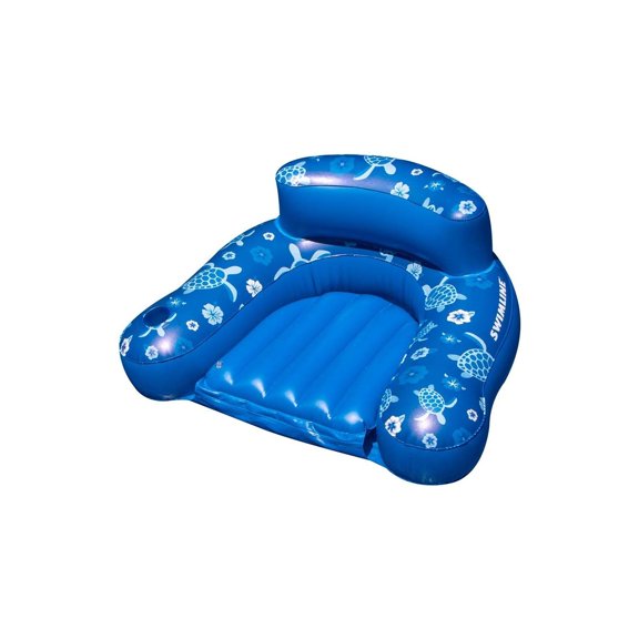 Swimline Inflatable Tropical Pool Lounge Chair - 58" - Blue